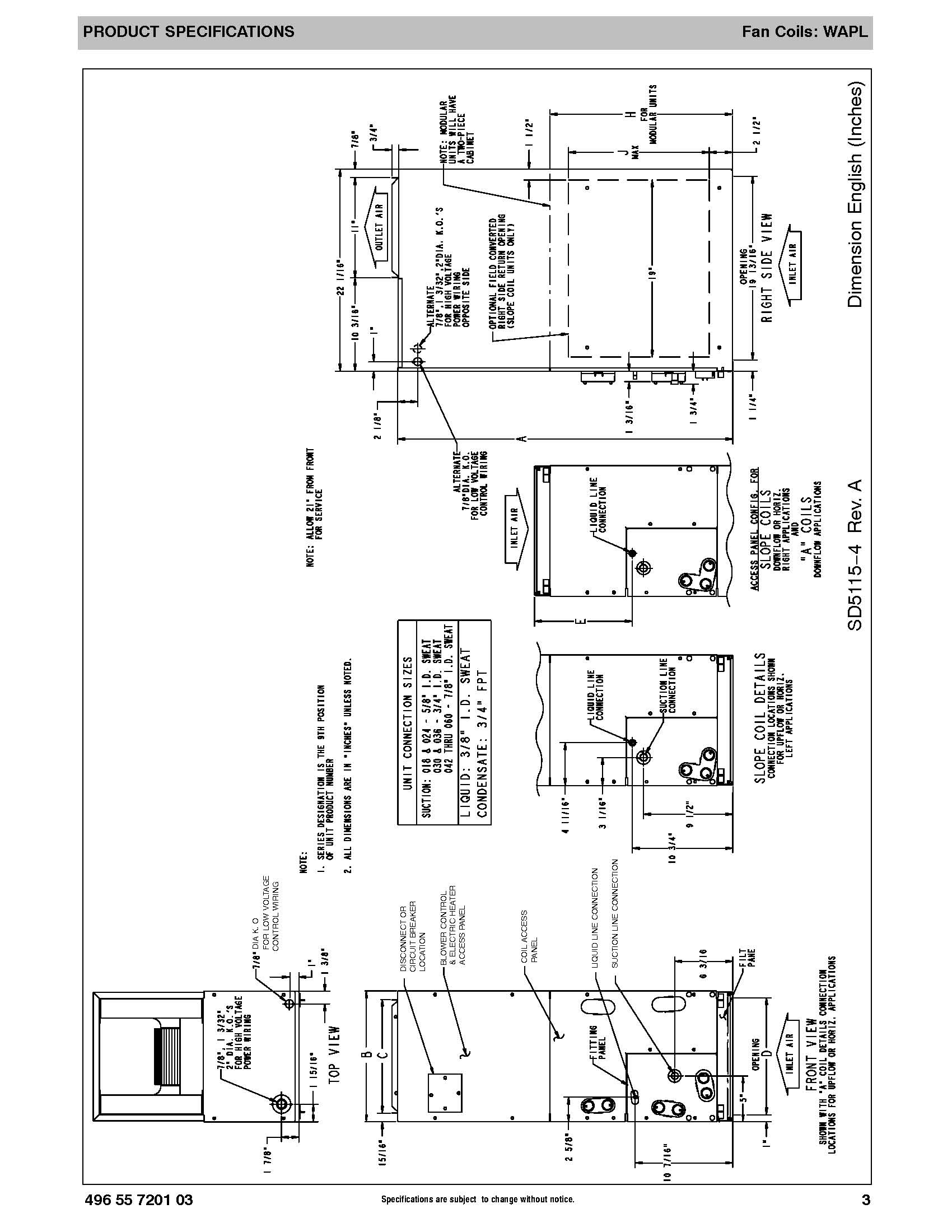 1.5 Ton EcoTemp ECM Motor Air Handler WAPL184A